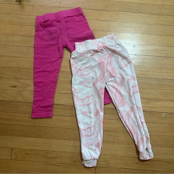 2/$10 Sale! Dark Pink and Light Pink and Gold Pants Size 5 - Picture 6 of 9